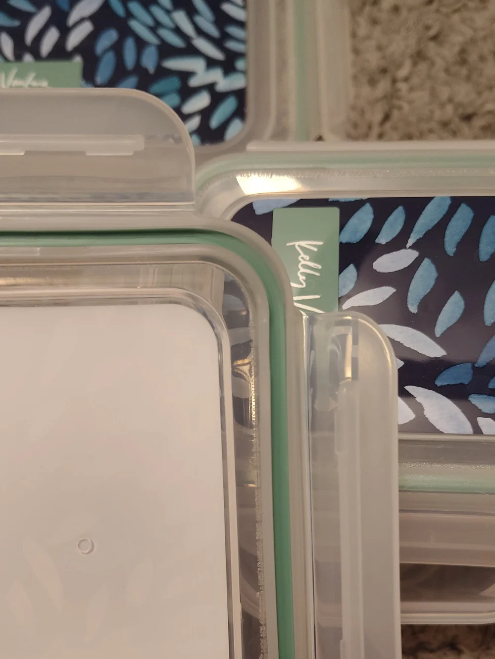 Artic Zone Blue Patterned Insulated Lunch Tote & Food Storage Set